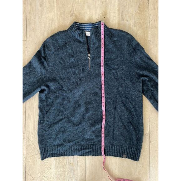 MERINOMINK Made In New Zealand POSSUM FUR & MERINO WOOL Teal Blue Sweater XL‎ - Picture 6 of 8